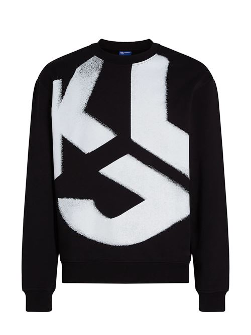 Felpa uomo nera in cotone Karl Lagerfeld jeans | A1M20023999